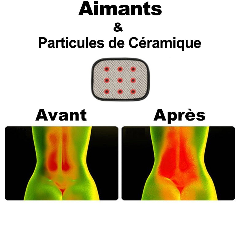 Ceinture lombaire auto chauffante (biomagnétique)