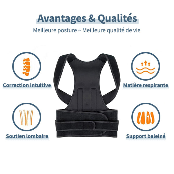 Détails correcteur de posture homme