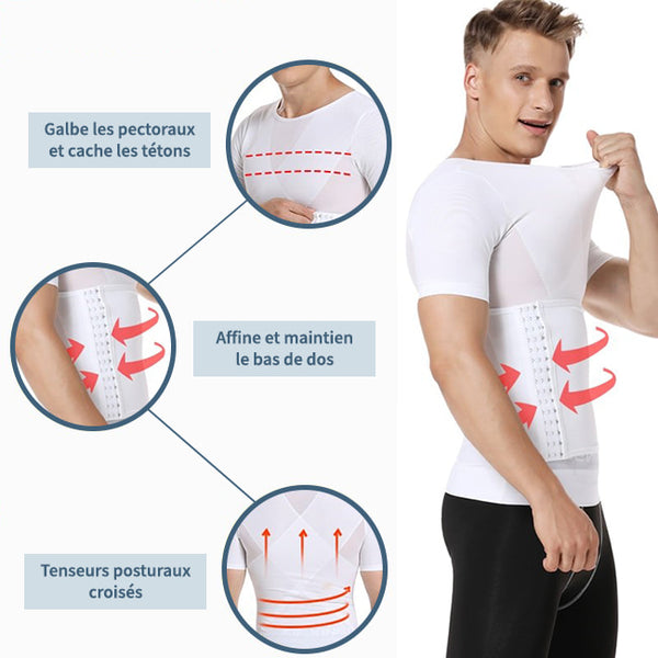 T shirt correcteur de posture Body Secure