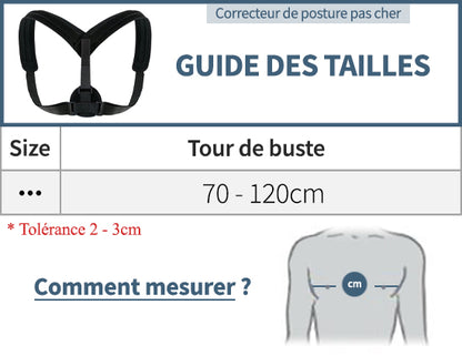 Tailles correcteur de posture pas cher