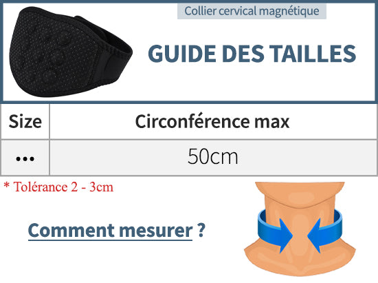 Guide des tailles collier magnétique